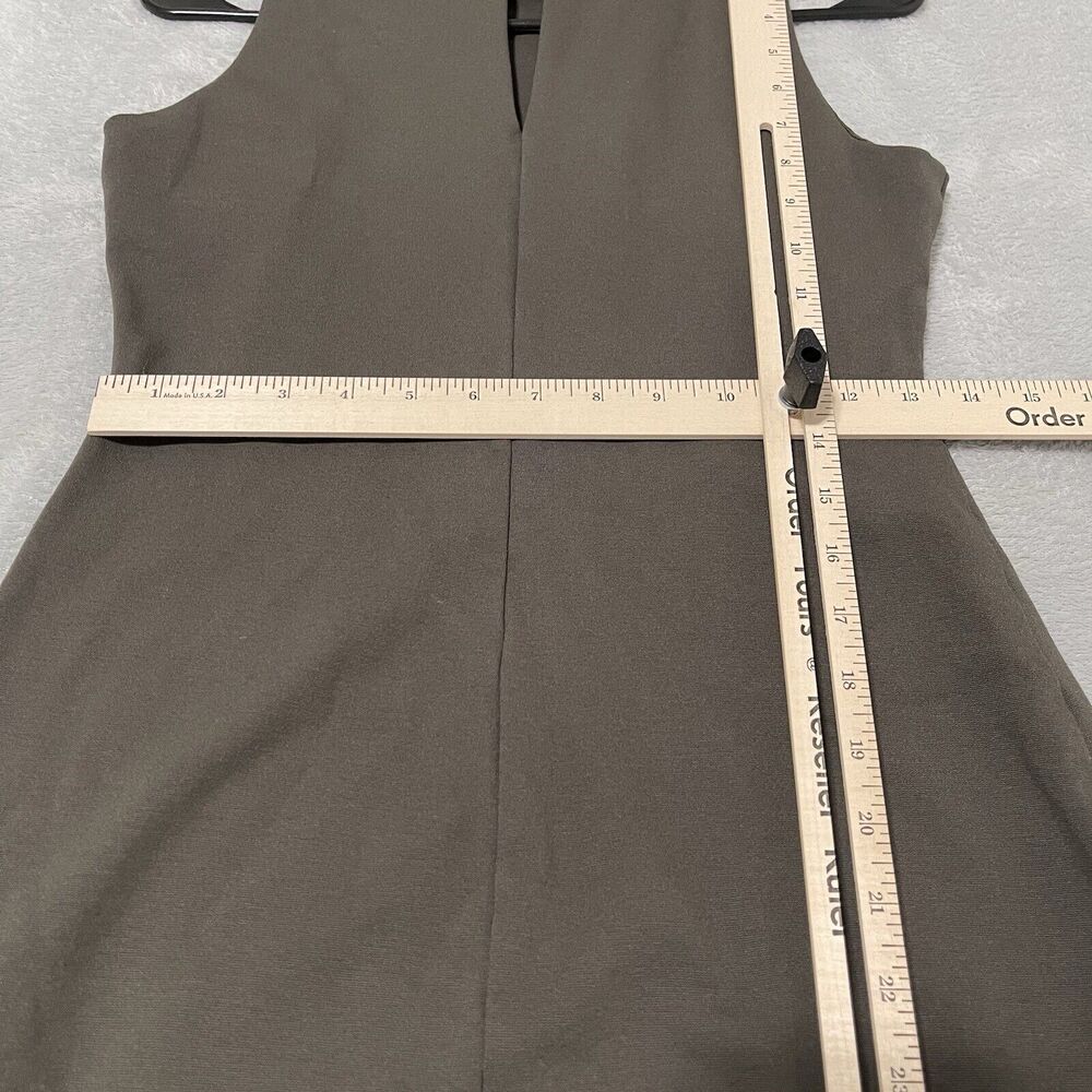 Emerald Sundae Dress Medium Green Sleeveless Sheath Mini Colorblock Mock Neck - Picture 9 of 9